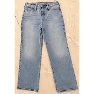J.Crew 96 Slim Wide Leg Jeans Light Wash High Rise Sz 30T Tall Light Wash